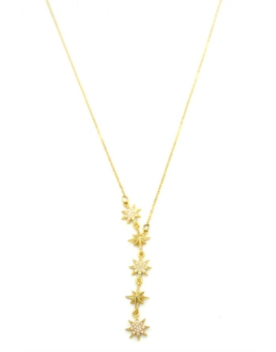 Kuzey Yıldızı Y Kolye - Altın