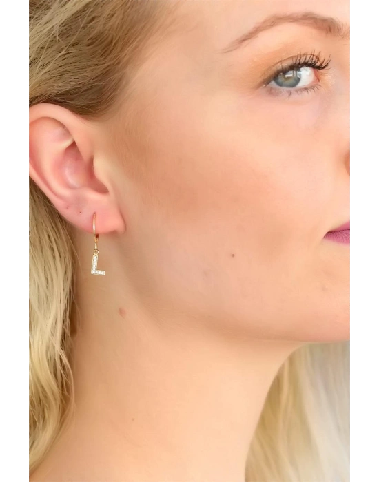 ® L Harf Bayan Küpe