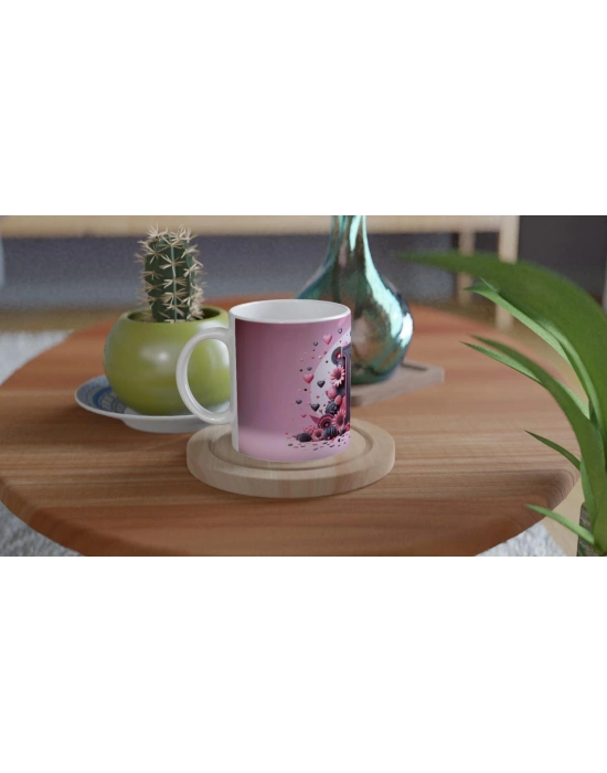 L Harfi Özgün Tasarımlı Harfli Kupa Bardak