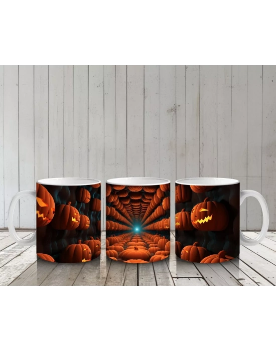 Labirent Gibi Tünelde Gülümseyen Kabaklar – Hediyelik Kahve Kupası