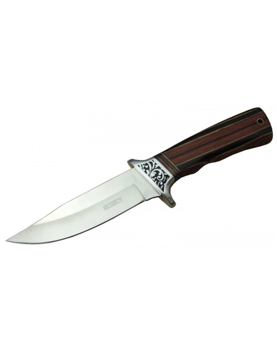 Lanmark A058-1 Kamp Bıçağı 26,5 Cm - Ahşap Sap, Kılıflı