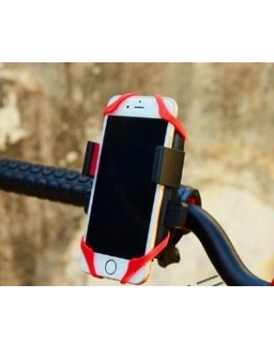 Lastik Destekli Standlı Bisiklet Telefon Tutucu