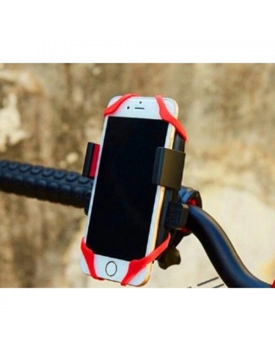 Lastik Destekli Standlı Bisiklet Telefon Tutucu