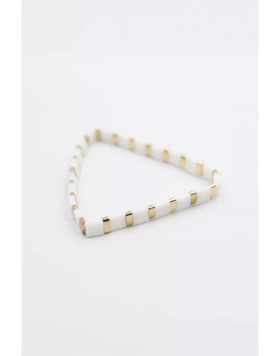 Lastikli Bileklik - Beyaz