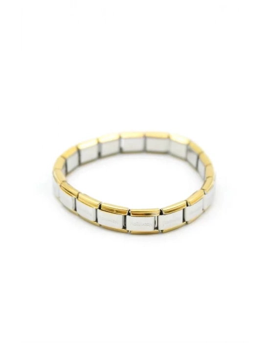 Lastikli Çelik Bilezik - Gümüş