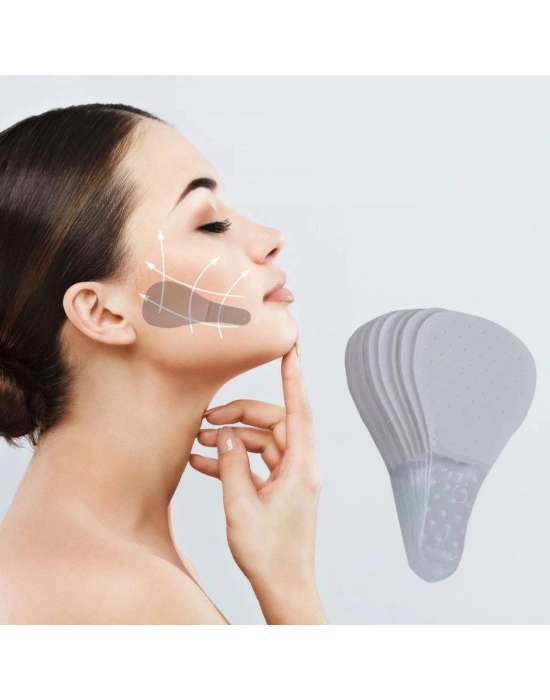 Lastikli Yüz Kaş Göz Boyun Gerdirme Kaldırma Bantları 40 Adet