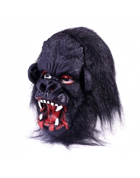 Lateks Goril Maskesi Siyah Saçlı 2 No