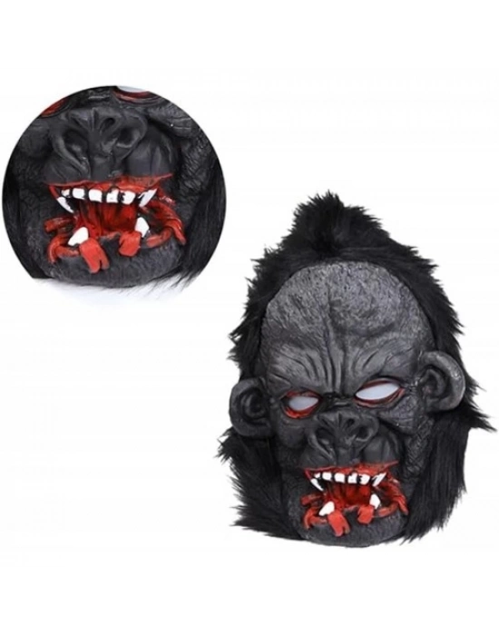 Lateks Goril Maskesi Siyah Saçlı 2 No