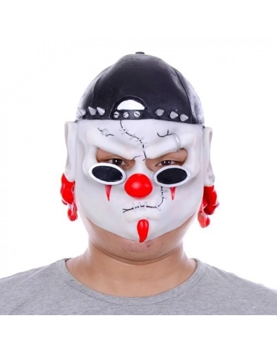 Lateks Şapkalı Gözlüklü Beyaz Maske