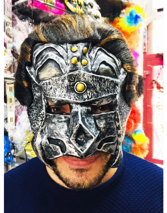 Lateks Savaşçı Maskesi Terminatör Maskesi Saçlı