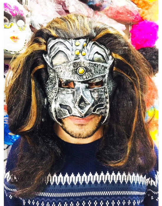 Lateks Savaşçı Maskesi Terminatör Maskesi Saçlı