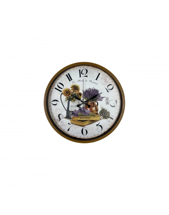 Lavande Provence 36 Cm Kahverengi Duvar Saati
