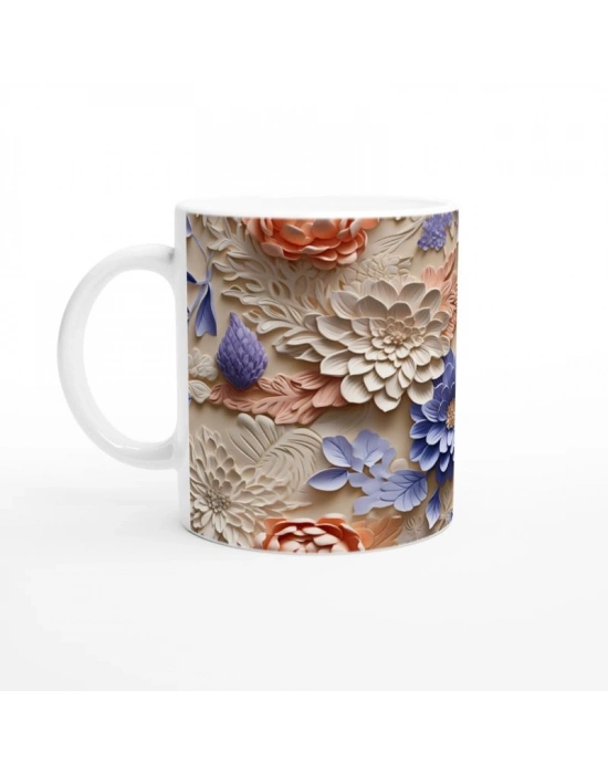 Lavanta Düşleri Çiçekli Kupa Bardak