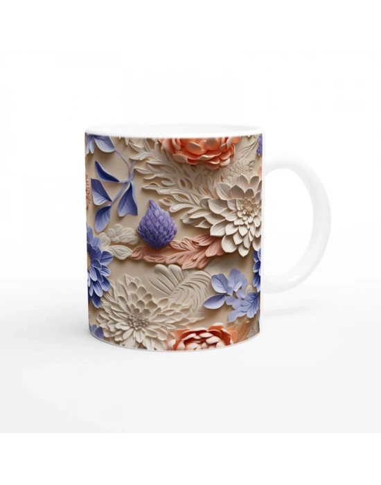 Lavanta Düşleri Çiçekli Kupa Bardak