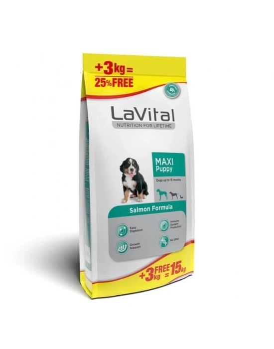 Lavital Büyük Irk Somonlu Yavru Köpek Maması 15 Kg
