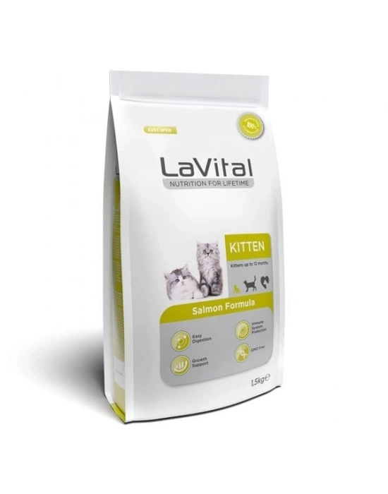 Lavital Kitten Somonlu Yavru Kedi Maması 1.5 Kg
