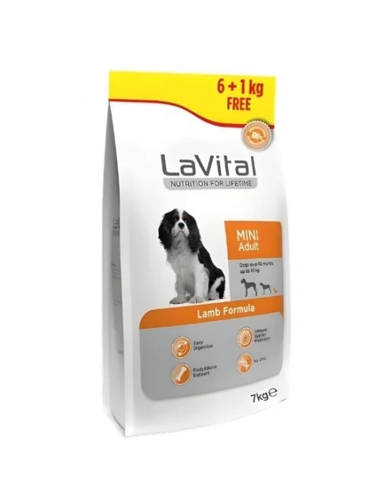 Lavital Kuzu Etli Küçük Irk Yetişkin Köpek Maması 6+1 Kg