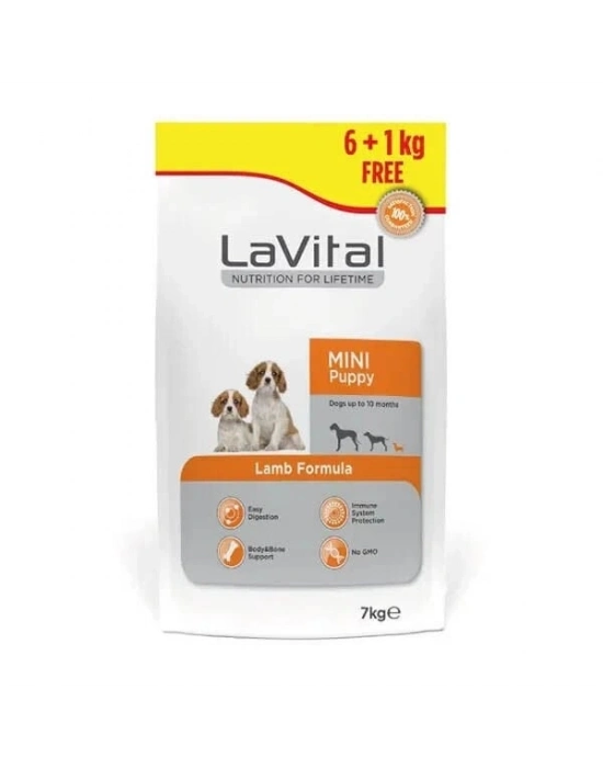 Lavital Mini Puppy Kuzu Etli Küçük Irk Yavru Köpek Maması 6+1 Kg