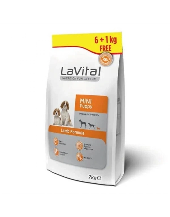 Lavital Mini Puppy Kuzu Etli Küçük Irk Yavru Köpek Maması 6+1 Kg