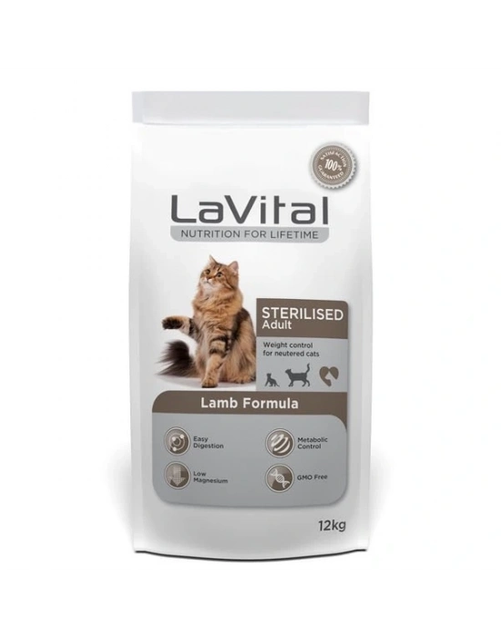 Lavital Sterilised Kuzu Etli Kısırlaştırılmış Kedi Maması 12 Kg