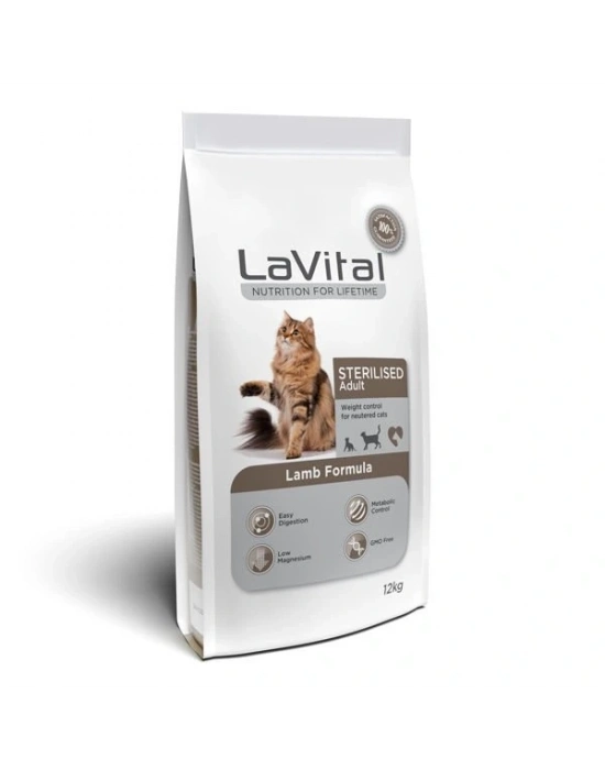 Lavital Sterilised Kuzu Etli Kısırlaştırılmış Kedi Maması 12 Kg
