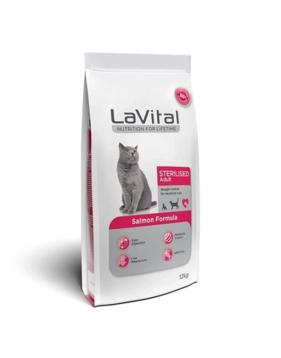 Lavital Sterilised Somonlu Kısırlaştırılmış Kedi Maması 12 Kg