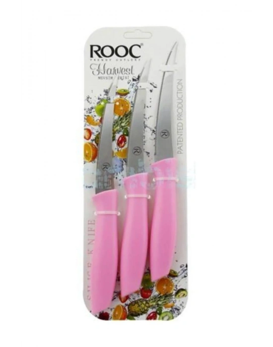 Lazer Kesim Meyve Sebze Bıçağı Bıçak Takımı 3 Parça Royaleks-MR-003