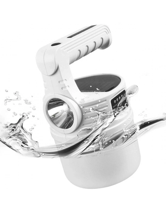 ®  LED Güneş Enerjili Kamp ası–2000 Lümen Süper Parlak, 5 Aydınlatma Modlu,USB ile Şarj Edilebilir Dış Mekan,Asılabilir Torch El Feneri