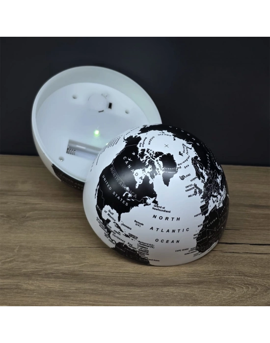 LED Işıklı 360 Derece Dönen Dünya Küresi