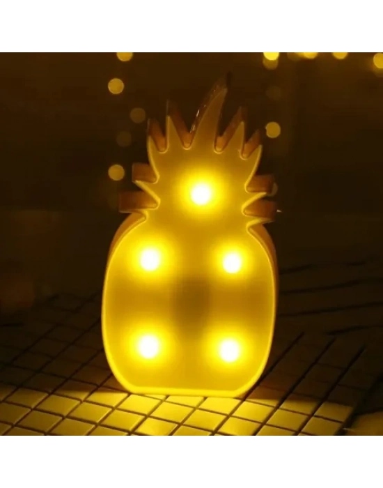 Led Işıklı Ananas Gece Lambası