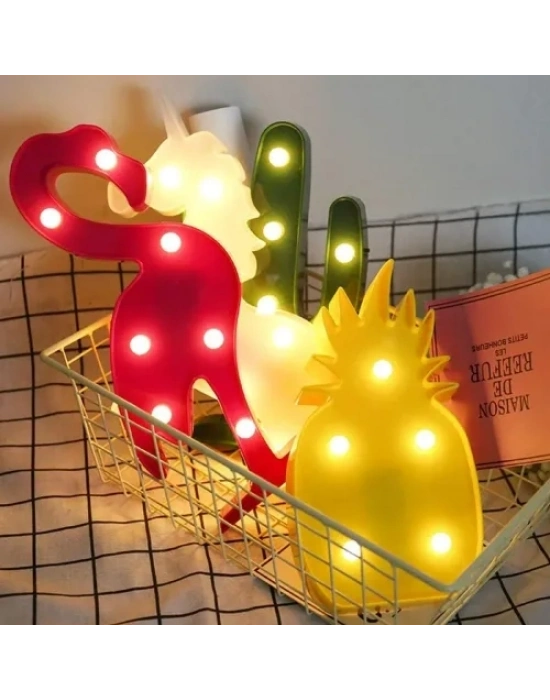 Led Işıklı Ananas Gece Lambası