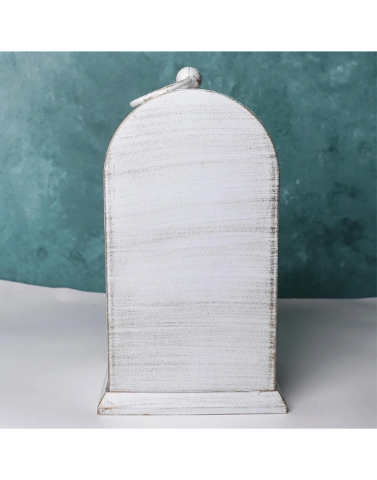 LED Işıklı Eskitme Şömine Saat