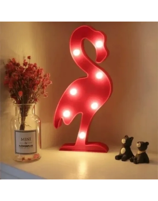 Led Işıklı Flamingo Gece Lambası