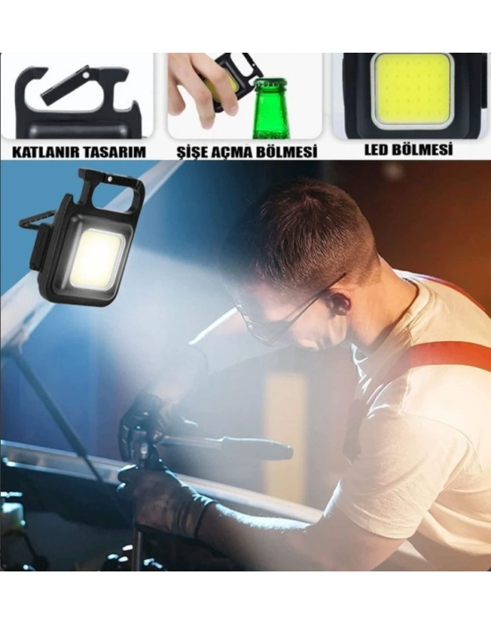Led Işıklı Flash Özellikli 4 Modlu  Anahtarlık El Feneri