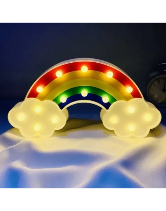 Led Işıklı Gökkuşağı Gece Lambası