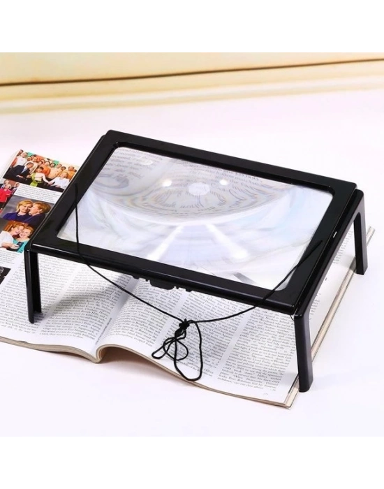 Led Işıklı Kitap  Okuma Büyüteç