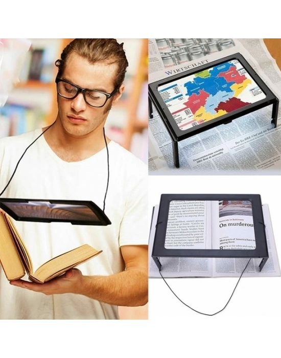 Led Işıklı Kitap  Okuma Büyüteç