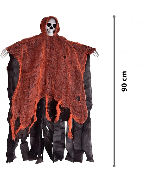 LED Işıklı Pelerinli Kuru Kafa Dekor