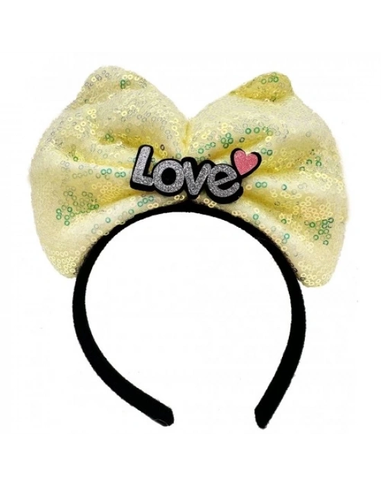 Led Işıklı Love Yazılı Fiyonk Taç