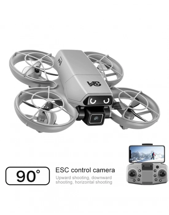 LED Işıklı Mini Drone Kameralı Headless ve APP Destekli