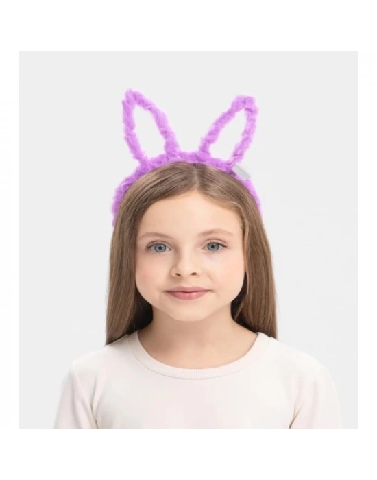 Led Işıklı Peluş Tavşan Kulak Taç Lila
