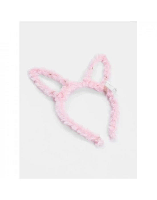 Led Işıklı Peluş Tavşan Kulak Taç Pembe