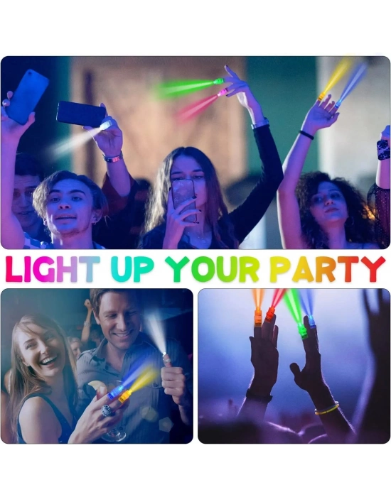 Led Işıklı Renkli Püsküllü Parmak Işığı 4 Renk 4 Adet