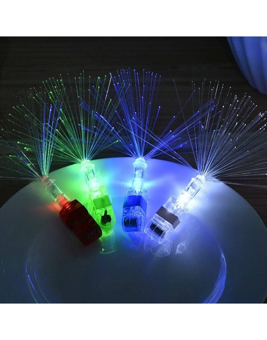 Led Işıklı Renkli Püsküllü Parmak Işığı 4 Renk 4 Adet