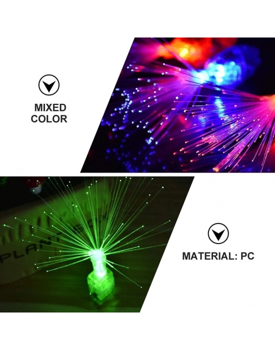 Led Işıklı Renkli Püsküllü Parmak Işığı 4 Renk 4 Adet