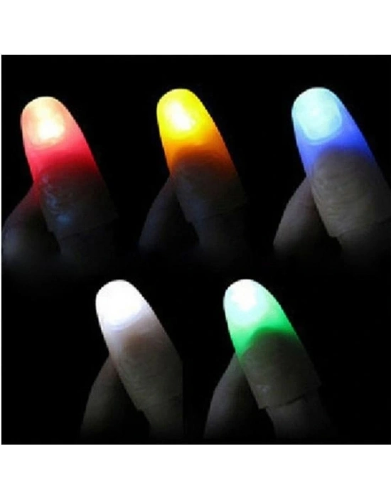 Led Işıklı Renkli Sihirli Parmak Işıklı Parmak Şaka Parmak 1 Adet