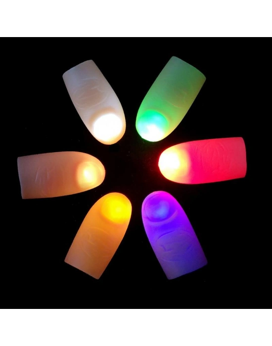 Led Işıklı Renkli Sihirli Parmak Şaka