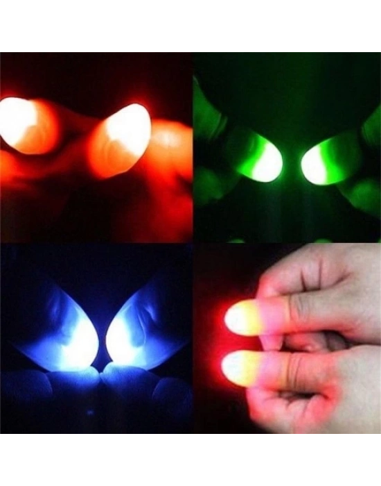 Led Işıklı Renkli Sihirli Parmak Şaka