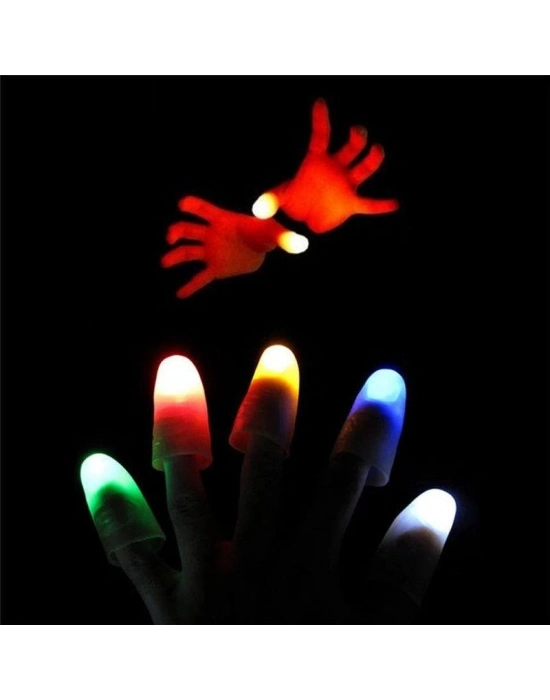 Led Işıklı Renkli Sihirli Parmak Şaka