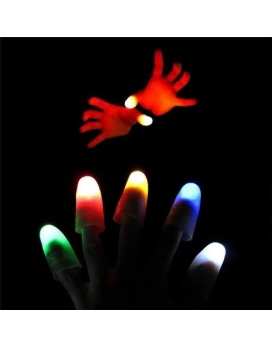 Led Işıklı Renkli Sihirli Parmak Şaka